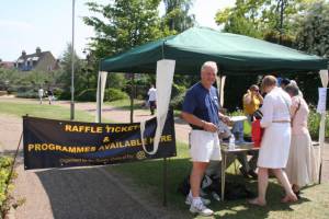 Iain helps sell raffle tickets at Aquafest