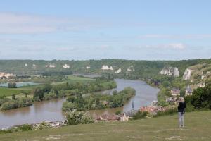 view of Les Andelys and Seine valley