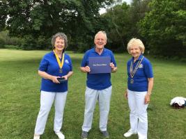 Derek Jones receiving his Paul Harris Award