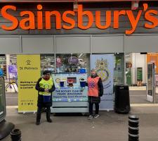 Boscawen collects for St Petroc's at Sainsbury's