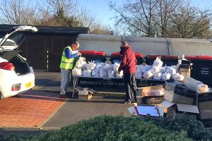 Loading the cars ready for delivery