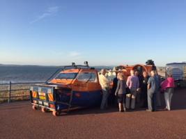 A lovely evening on the bay as Members look at The Lifeboat