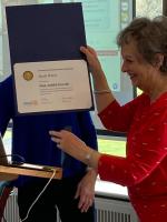Susie Weisz receiving her PAUL HARRIS Fellowship Award