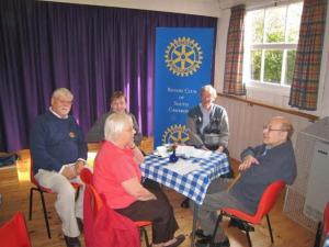 Organiser Richard de Horsey with some of the visitors