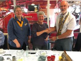 L-R Hilary Cunningham (President nominee), Sue McLaney, President Bernard Paull
