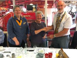 L-R Hilary Cunningham (President nominee), Sue McLaney, President Bernard Paull 