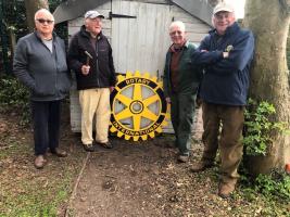 Tarporley Rotarians help rebuild shed at Tarporley Primary School
