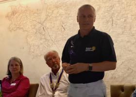 District Governor Bob Maskall visit to Holyhead.