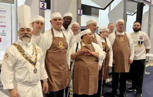 Some of the young 'Culinary Ability Chefs' - with President Chris Sandford.