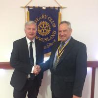 President Bill Crombie welcomes James Kelly, MSP