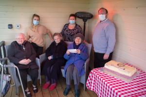 Cake and Donation to Glade Residential Home on our 70th Anniversary