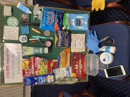Examples of recycle for charity materials.