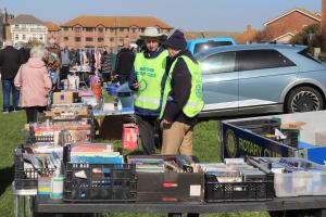 Geoff Lowles and John Owen manning the Rotary stall