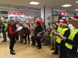 Collections and Rotary Singers at Asda and Morrisons