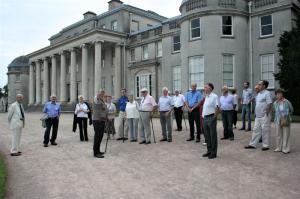 Members of the club, along with family and friends, in front of Shugborough