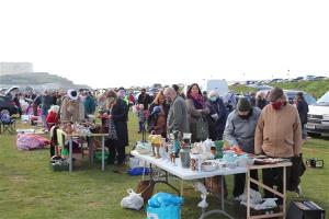 Looking for a bargain at one of the stalls