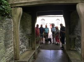 The start of the Trail. St. Petrock's Church Lychgate.