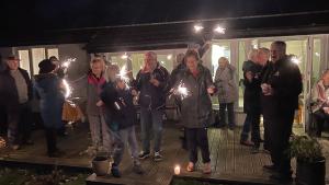 Firework dispaly in the cold! with sparklers