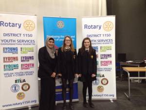 The team from KHS Abergavenny at the Intermediate Youth Speaks District final in Cardiff