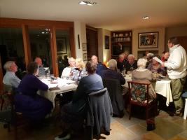 Frugal dinner at Kim and Sheila's with Council