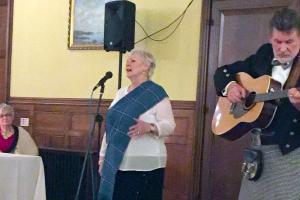 Jane Gentles singing a lament