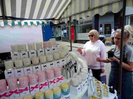 Candle stall at Jedburgh Market