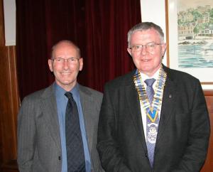 Jim Blair with President Norman Pettigrew