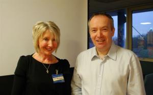My Job Talk by Joan with fellow Rotarian & Ulsterman Adrian.