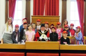 The Mayor of Llandudno meets the children from Chernobyl