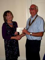 Karen Davies with Rotary Club President, Anthony Pearson