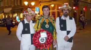 With the Wreath before the ceremony