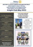 Knight Club newsletter May 2022