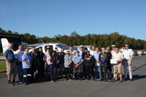 Rotary e-club of aviation- VP Lance Weller  with guests and pilots 