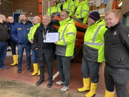 Redcar Lifeboat receives a Paul Harris Fellowship