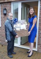 Viv Buck with the Luxury Hamper