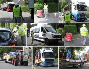 Marshalling at Corbar Road leading to Floats preparation area