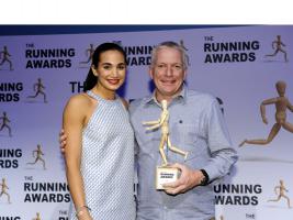 Laura Wright with Mad Dog Run organiser Adrian Shandley