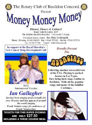 Money Money Dinner Cabaret 16th Nov 2007