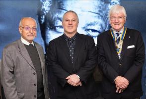 Past President Peter Mehta, Prof. Adrian Hadland, President Sandy Farquharson