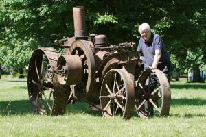 Maurice Craven with an Old Tractor