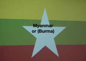 Front slide supporting talk on Myanmar (Burma)
