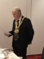 Speaker Mayor Councillor Harry Trueman.        Host Elizabeth Wortman