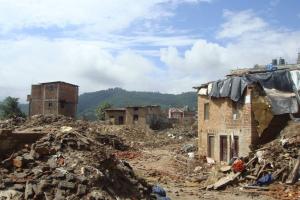 Devastated old settlement in the Sankhu area (North-Eastern end of Kathmandu Valley)