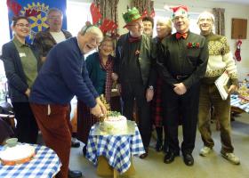 Cutting our Xmas Cake