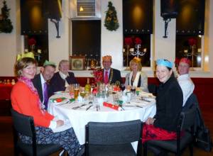 Cambuslang RC President Tony Neeson, his wife Linda with VP Bob McDougall, his wife hilary and guests Joy Weightman and Kieran and Sarah Dinwoodie
