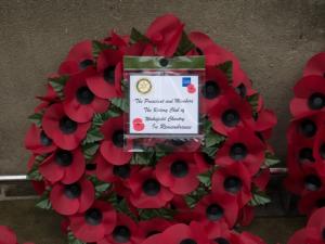 Rotary wreath at the Wakefield Cenotaph 8 November 2015.