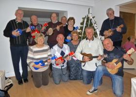 The band with Santa