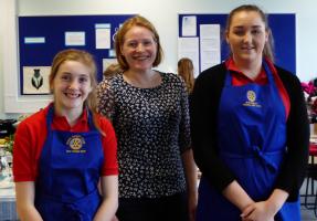 Young Chef Winners, Courtney and Gaby with Judge Katrina Reynolds