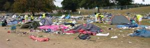 Members of Rugeley Rotary Club collecting tents