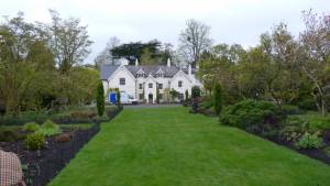 The main house and offices for the garden